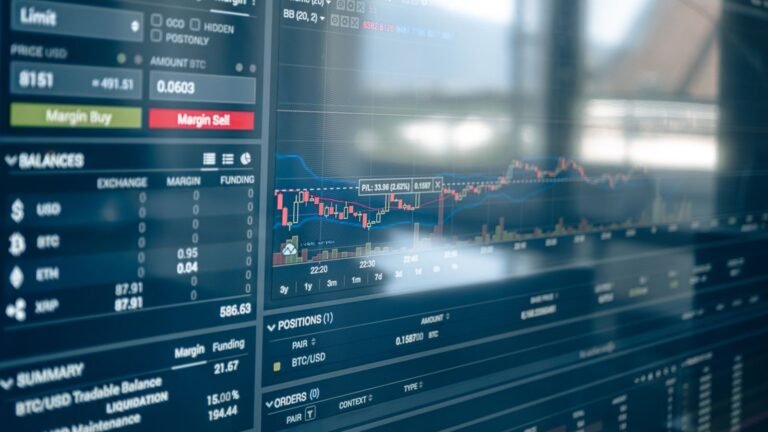 Close-up of a digital screen displaying stock trading graphs, representing leveraged ETF closures and market risk in 2026