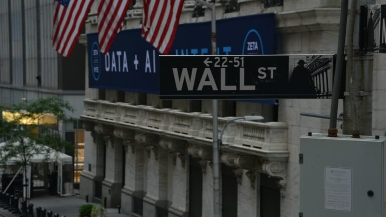 Wall Street street sign in New York City, representing the big-bank earnings and CPI week